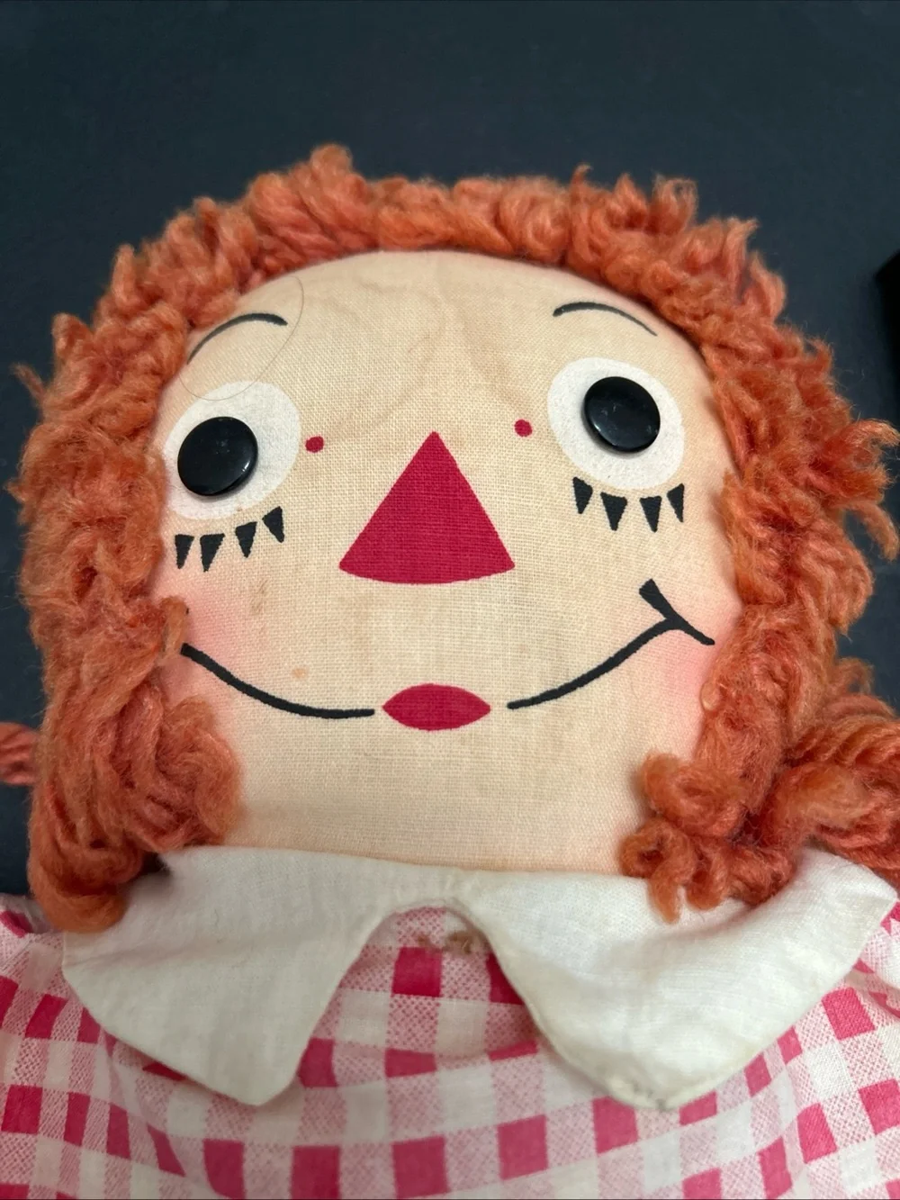 Raggedy Andy RARE double heart vintage doll 18”